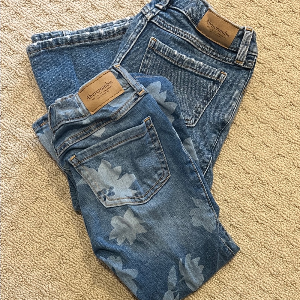 Abercrombie & Fitch Floral Blue girls Jeans